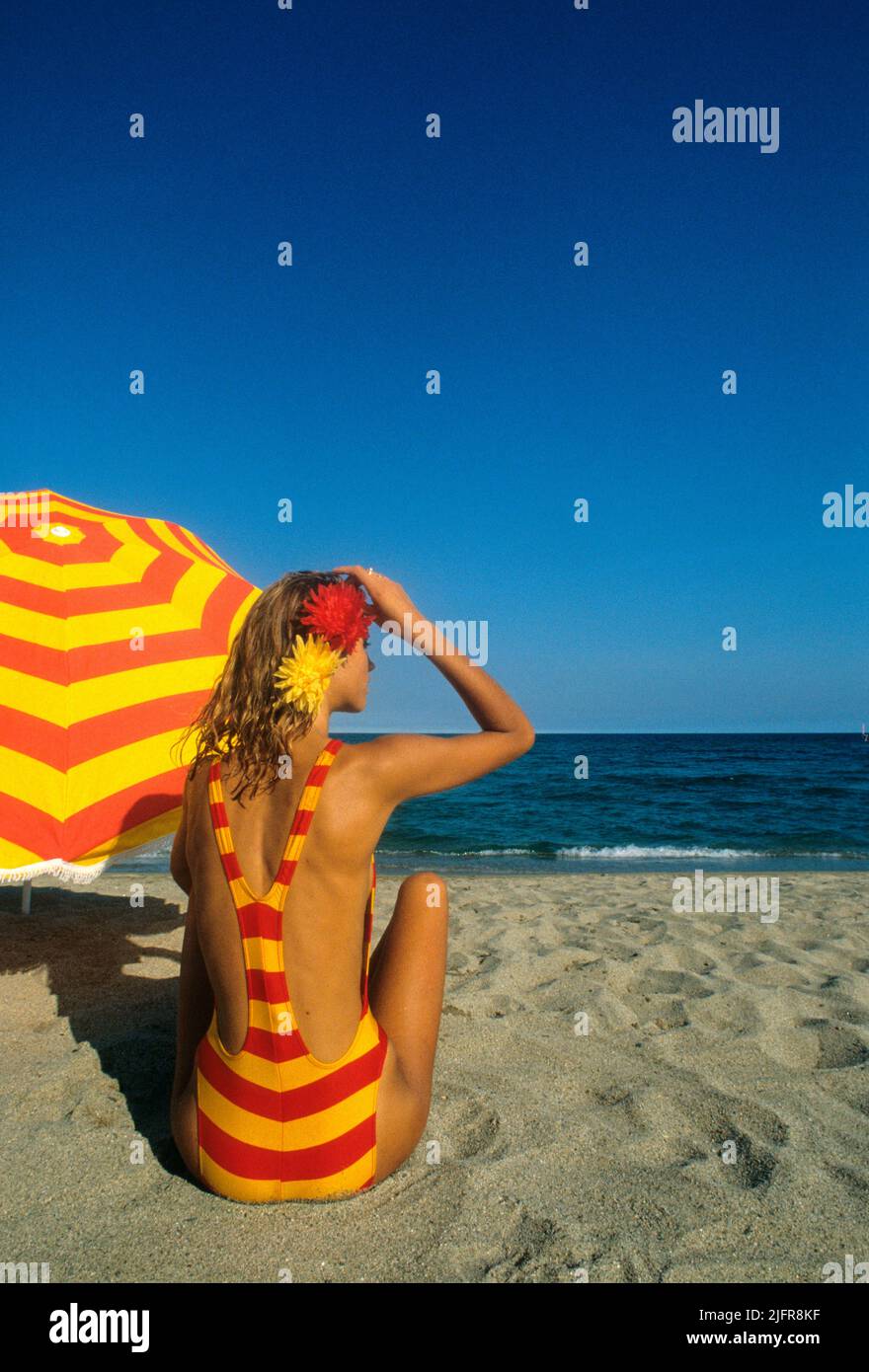 BEAUTY SUMMER BEACH Stock Photo