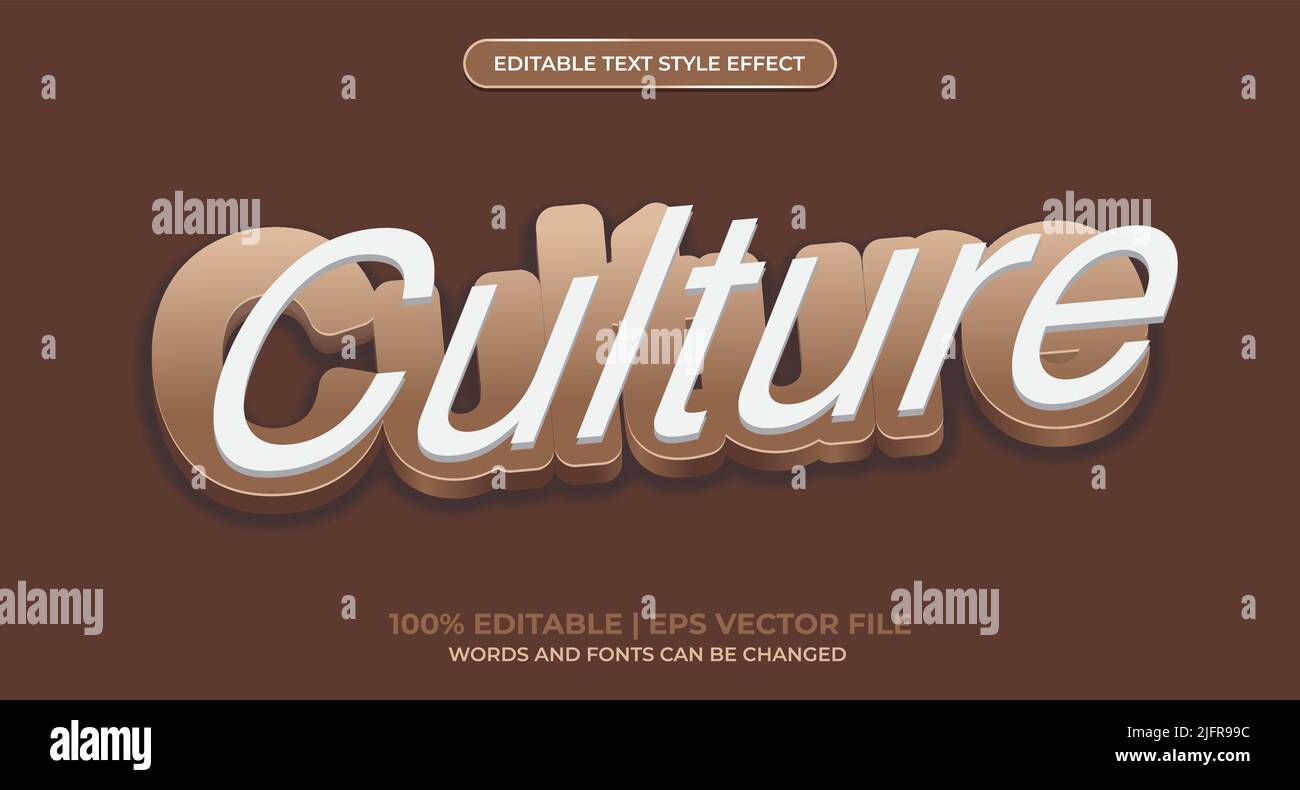 Editable text style effect. Editable font style. Vector Illustration Stock Vector