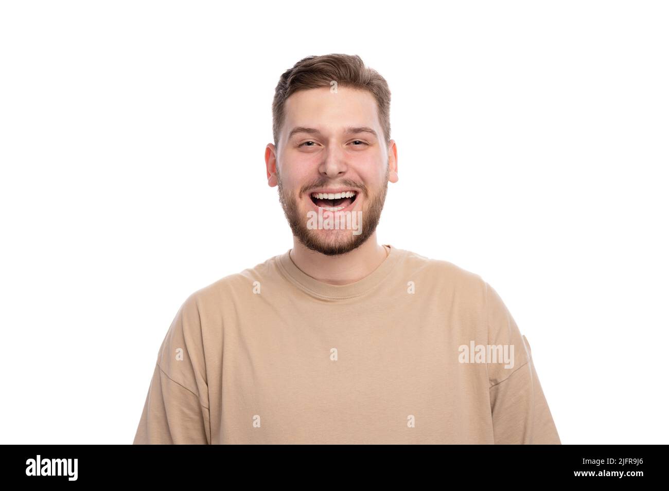 Portrait of cheerful young man Stock Photo