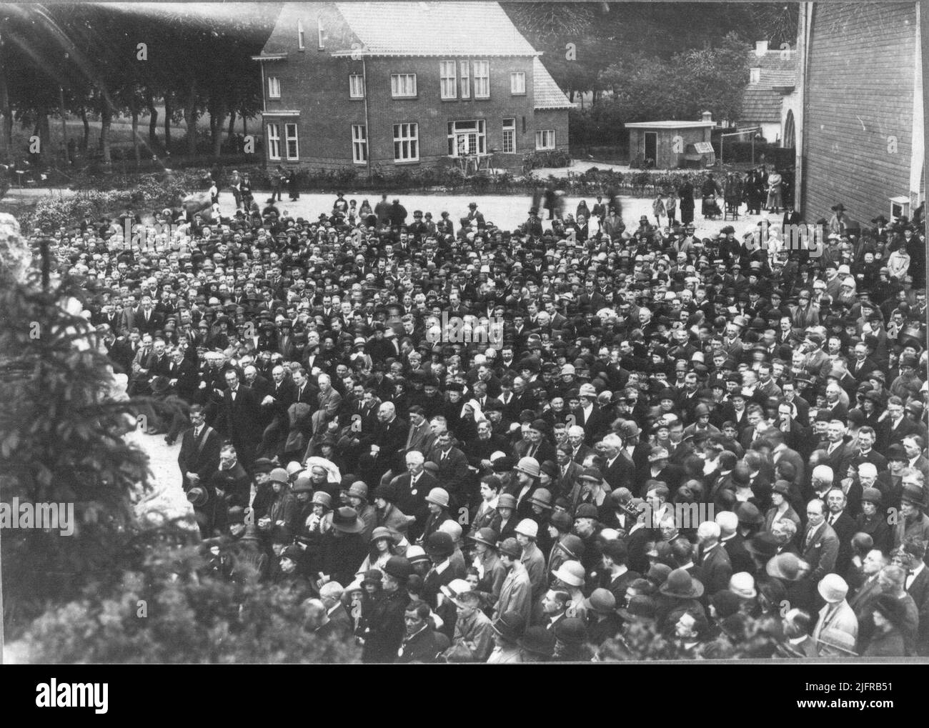 The opening (?) Of the Lourdes cave near the Lourdeskerk Stock Photo