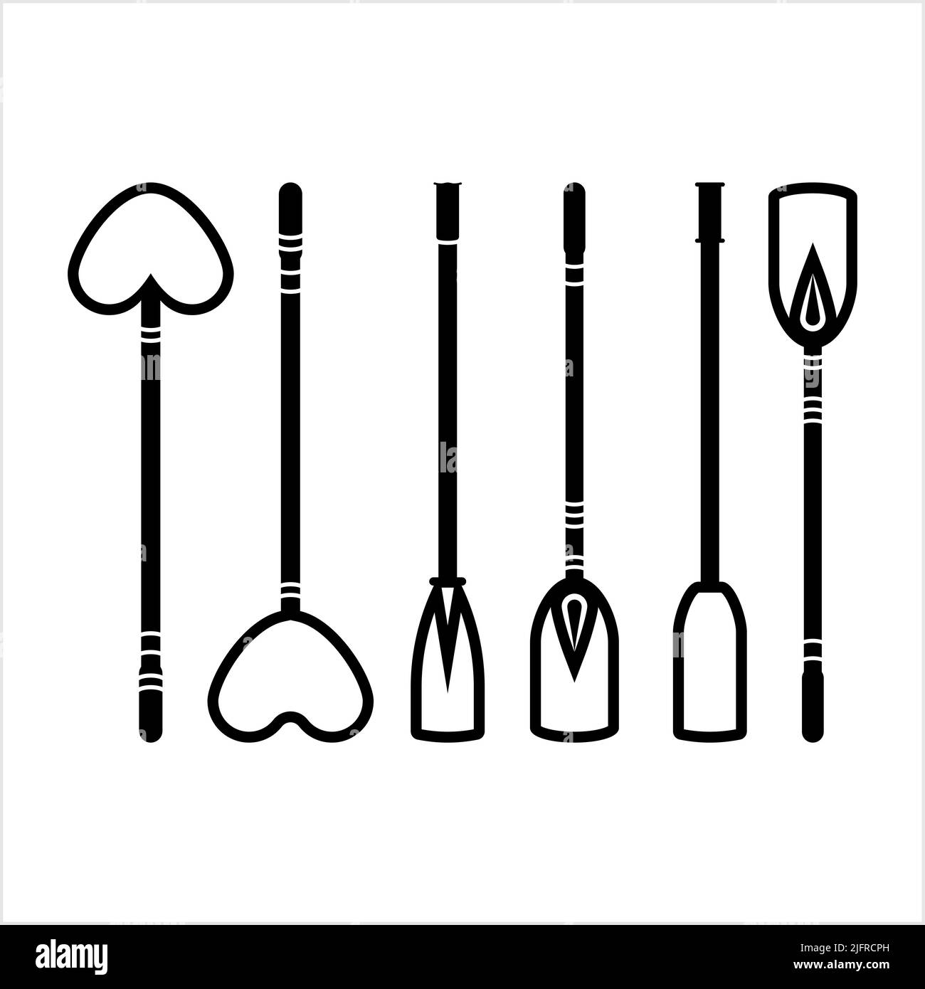 Boat Paddle Icon, Boat Paddle Vector Art Illustration Stock Vector