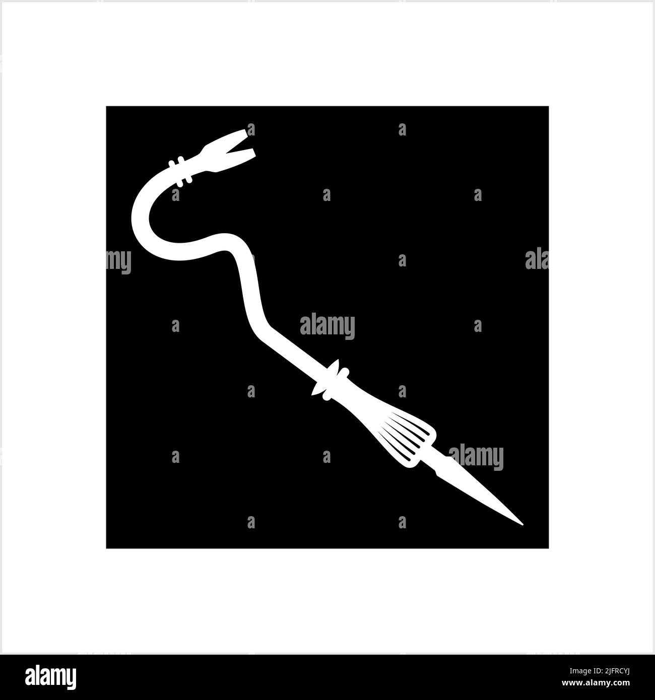 Crowbar Icon, Crowbar Rod Vector Art Illustration Stock Vector Image