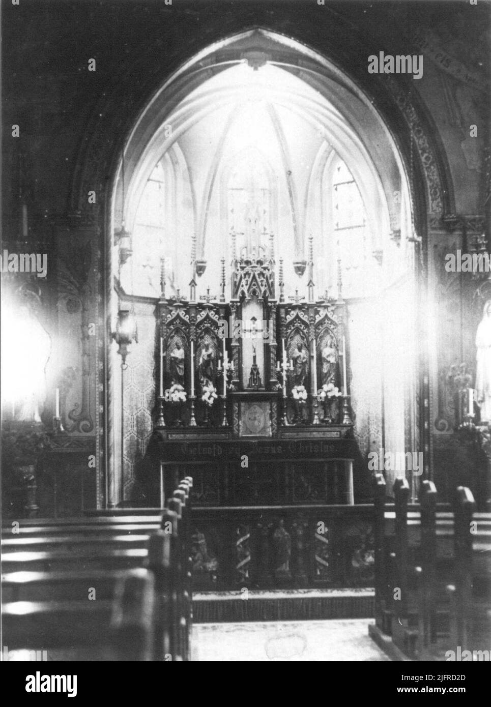 The interior in the chapel of the brothers of the Immaculate Conception Stock Photo