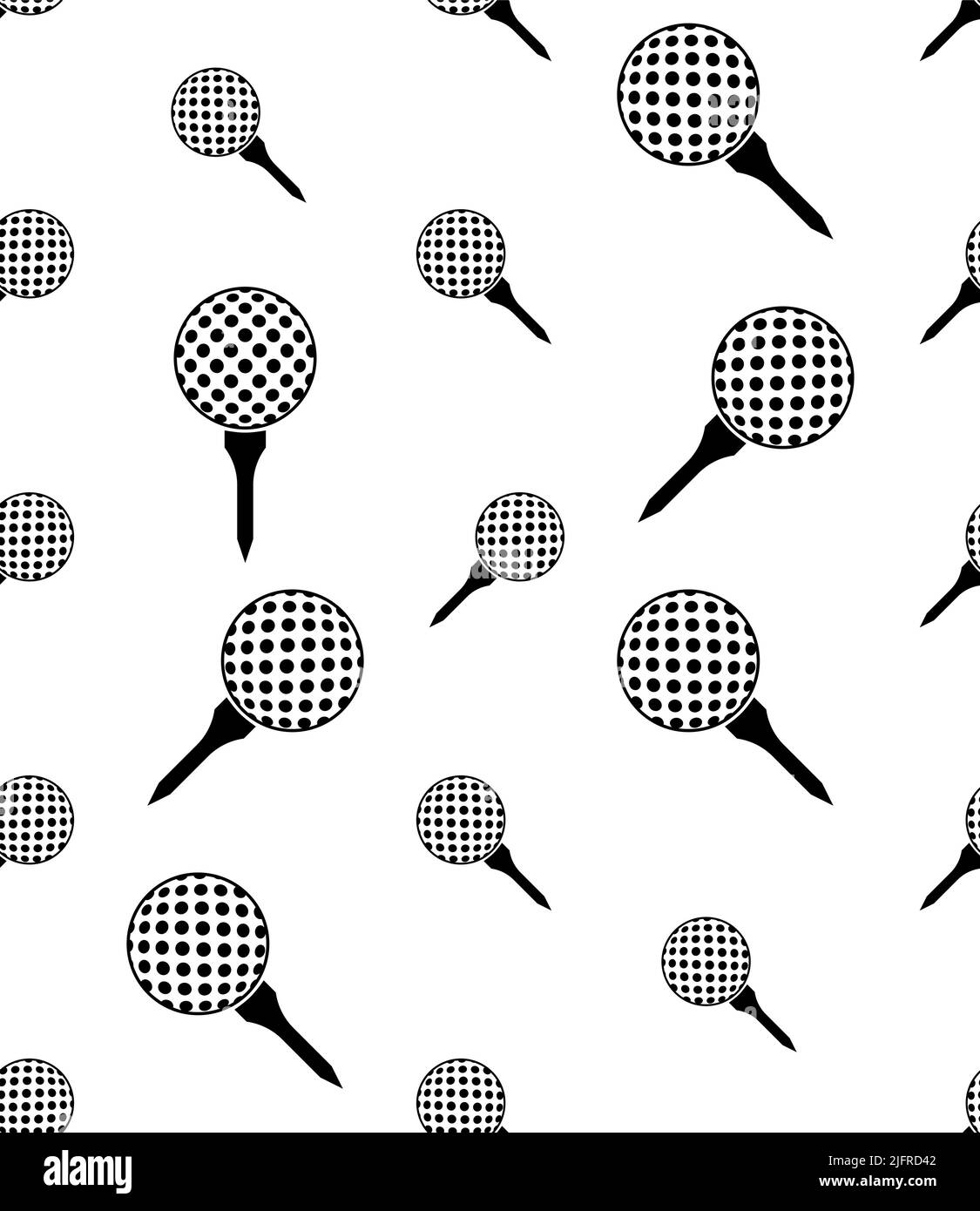 Golf ball seamless pattern Black and White Stock Photos & Images - Alamy
