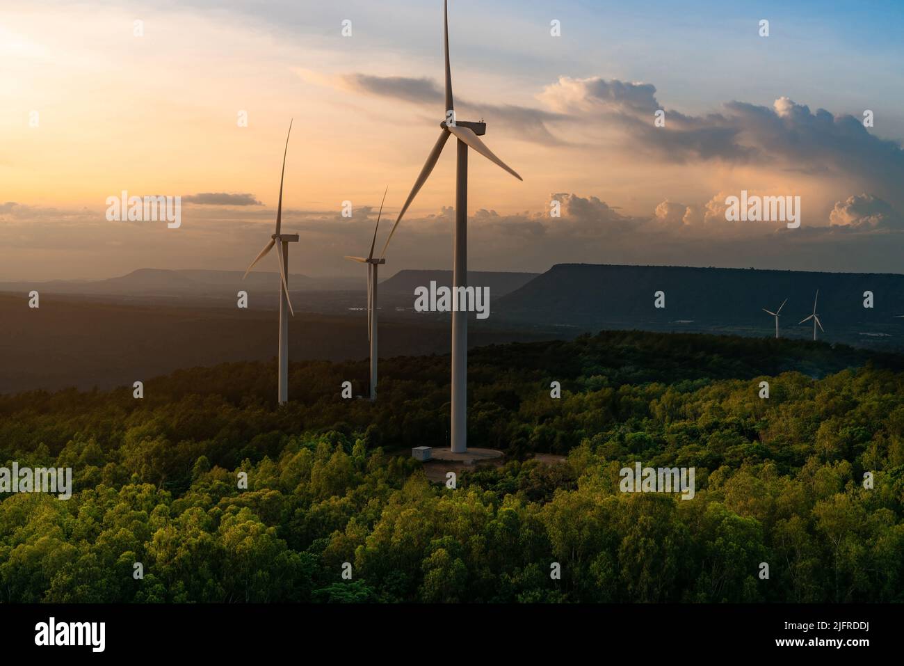Image showcasing Wind energy. Wind power. Sustainable, renewable energy. Wind turbines ...
