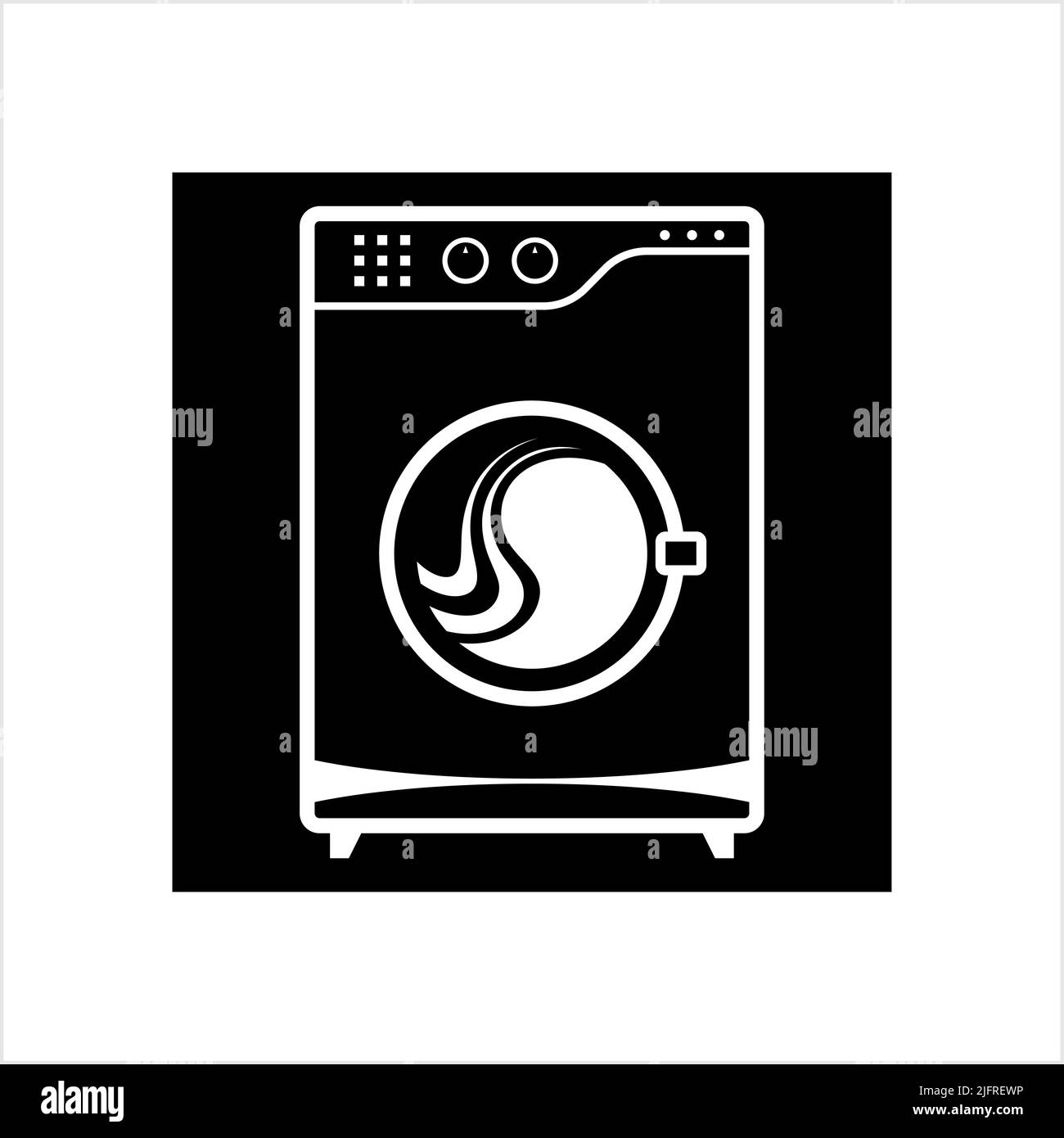 Washing Machine Icon. Cloth Washing Machine Icon Vector Art