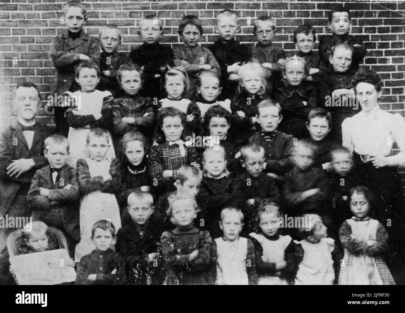 Public school students teachers Black and White Stock Photos & Images ...