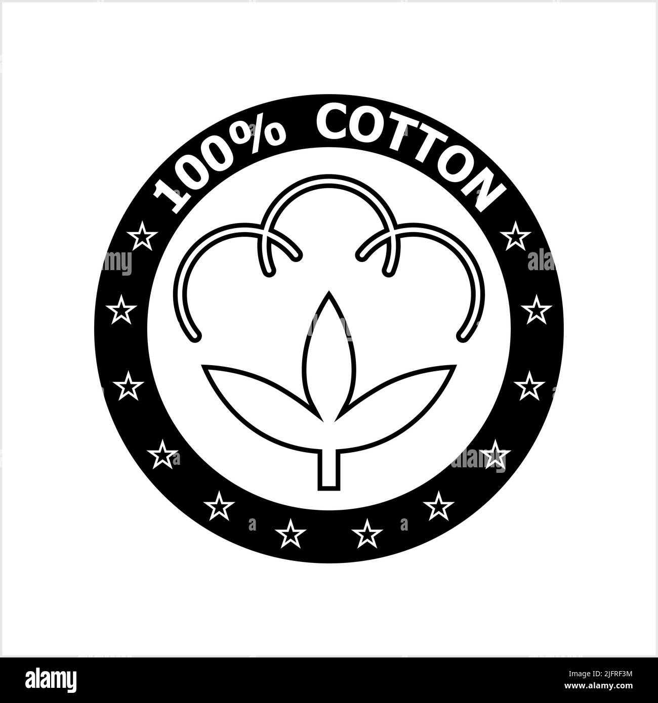One Hundred Percent Cotton Icon, 100% Cotton Icon, Cotton Flower Icon ...