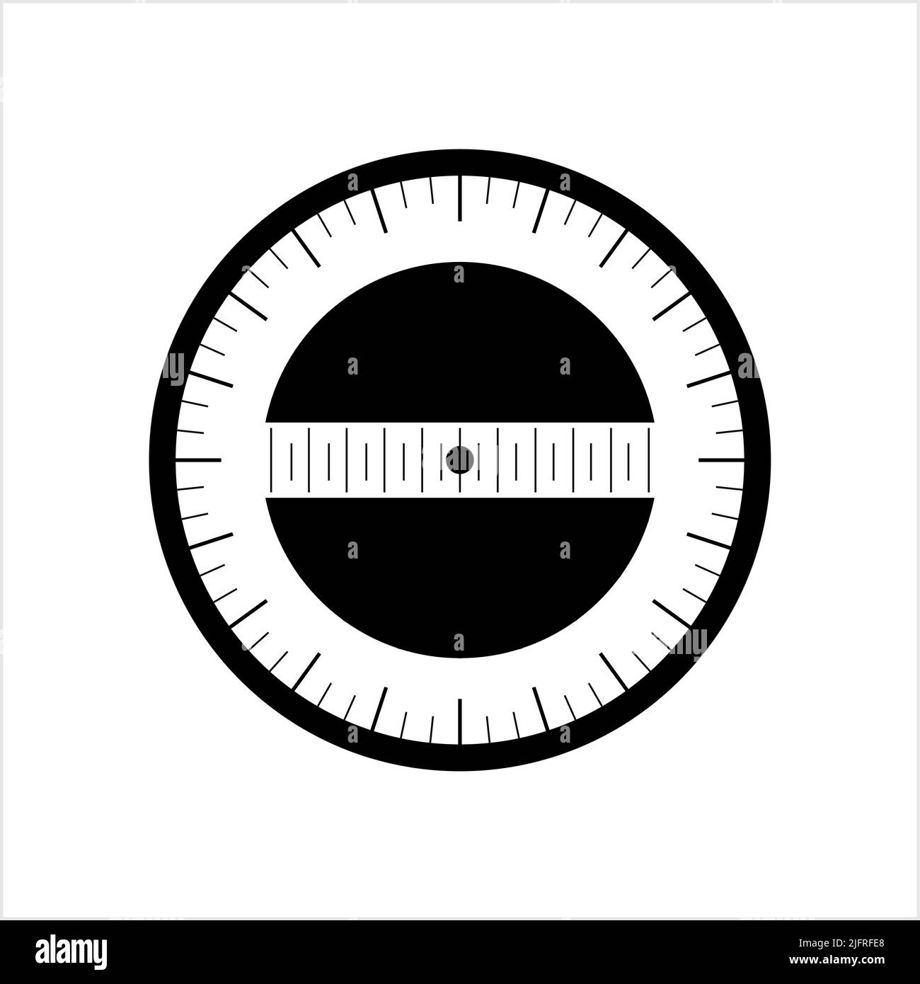 Protractor Icon, Geometry Tool Icon Vector Art Illustration Stock