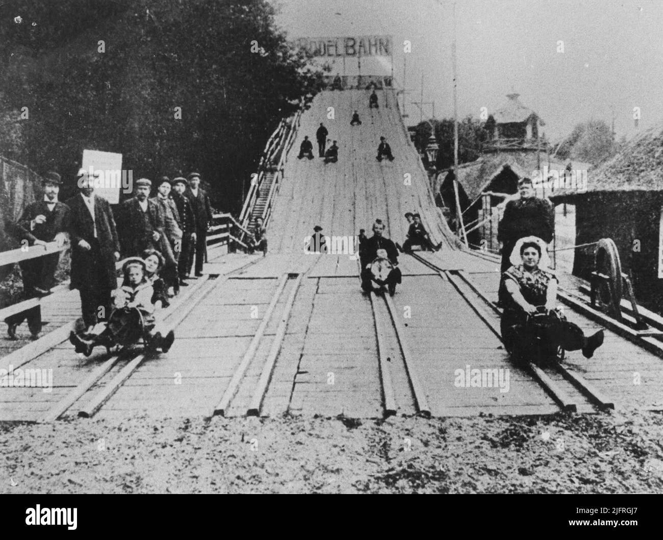 The tobogganing at the fair Stock Photo Alamy