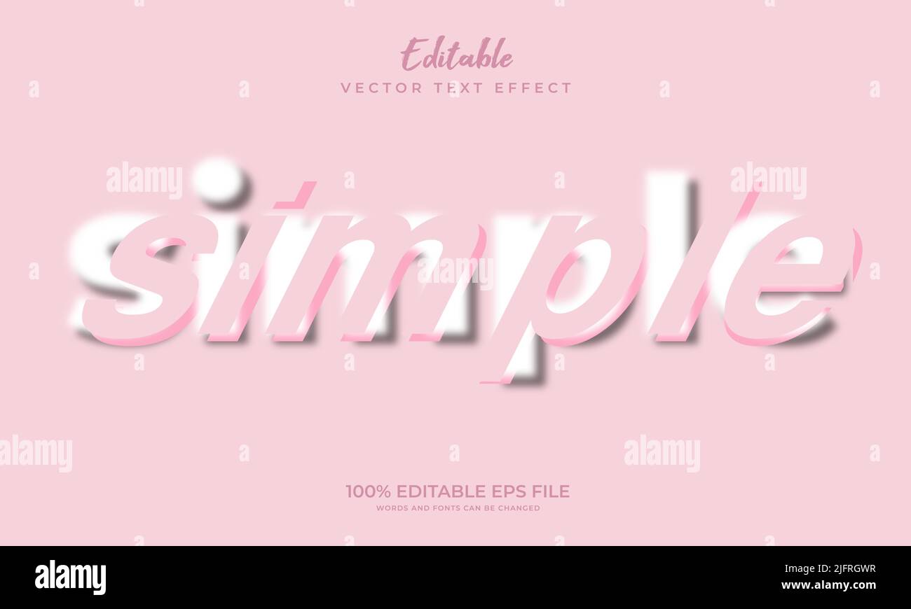 3d Embossed Vector text style effect, Editable Text Effect Stock Vector