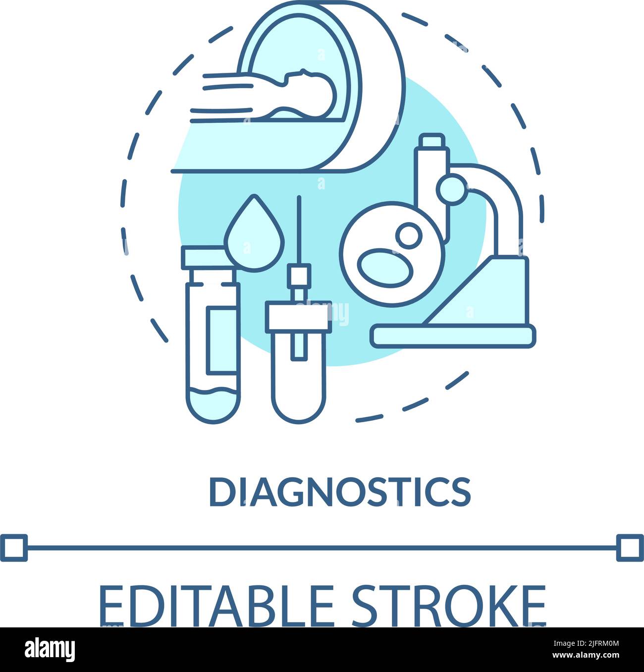 Diagnostics turquoise concept icon Stock Vector Image & Art - Alamy