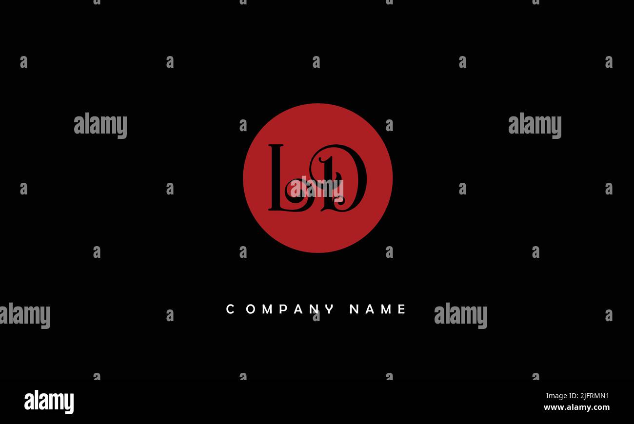 LD, DL Abstract Letters Logo Monogram Stock Vector