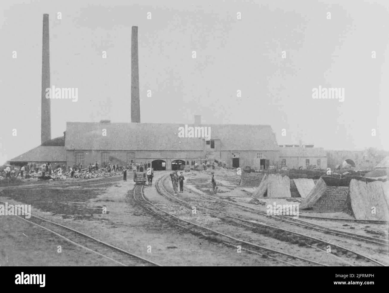 Brick factory with yard Stock Photo - Alamy