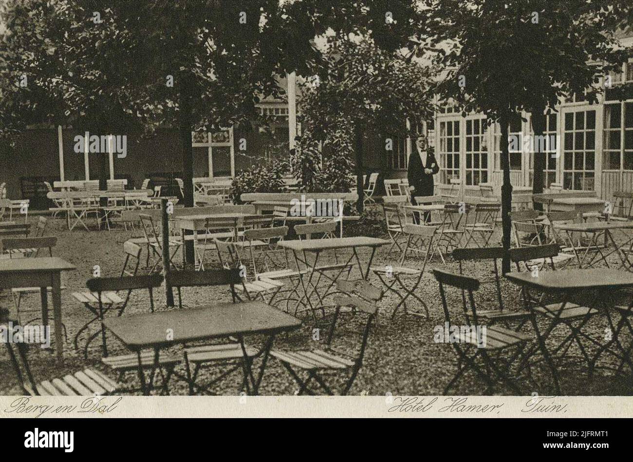 The garden of Hotel Hamer Stock Photo Alamy