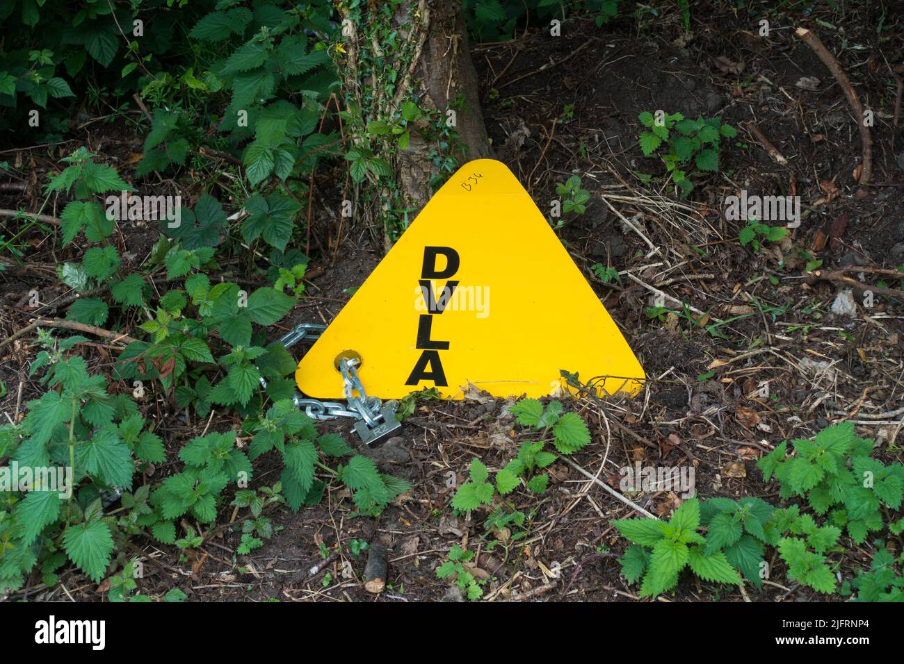 DVLA Vehicle Clamp cut off and discarded, Scotland, UK Stock Photo Alamy