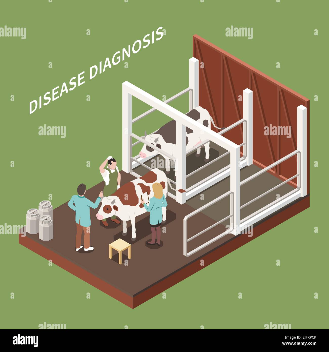 Veterinary examination cow Stock Vector Images Alamy