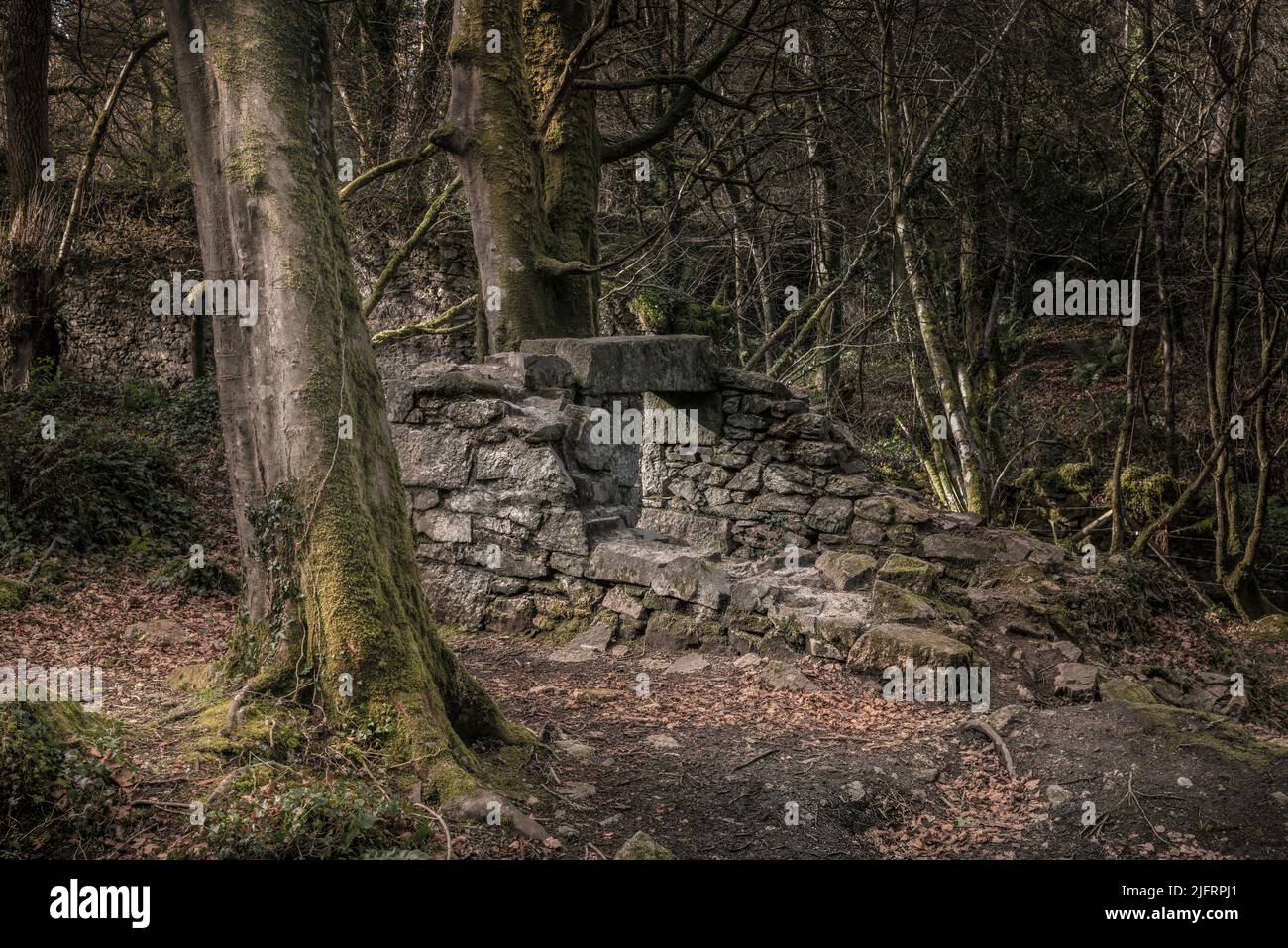 The historic remains of the buildings used in the manufacture of