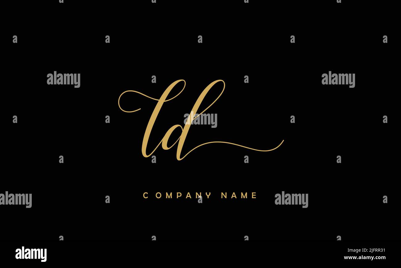 LD, DL Abstract Letters Logo Monogram Stock Vector