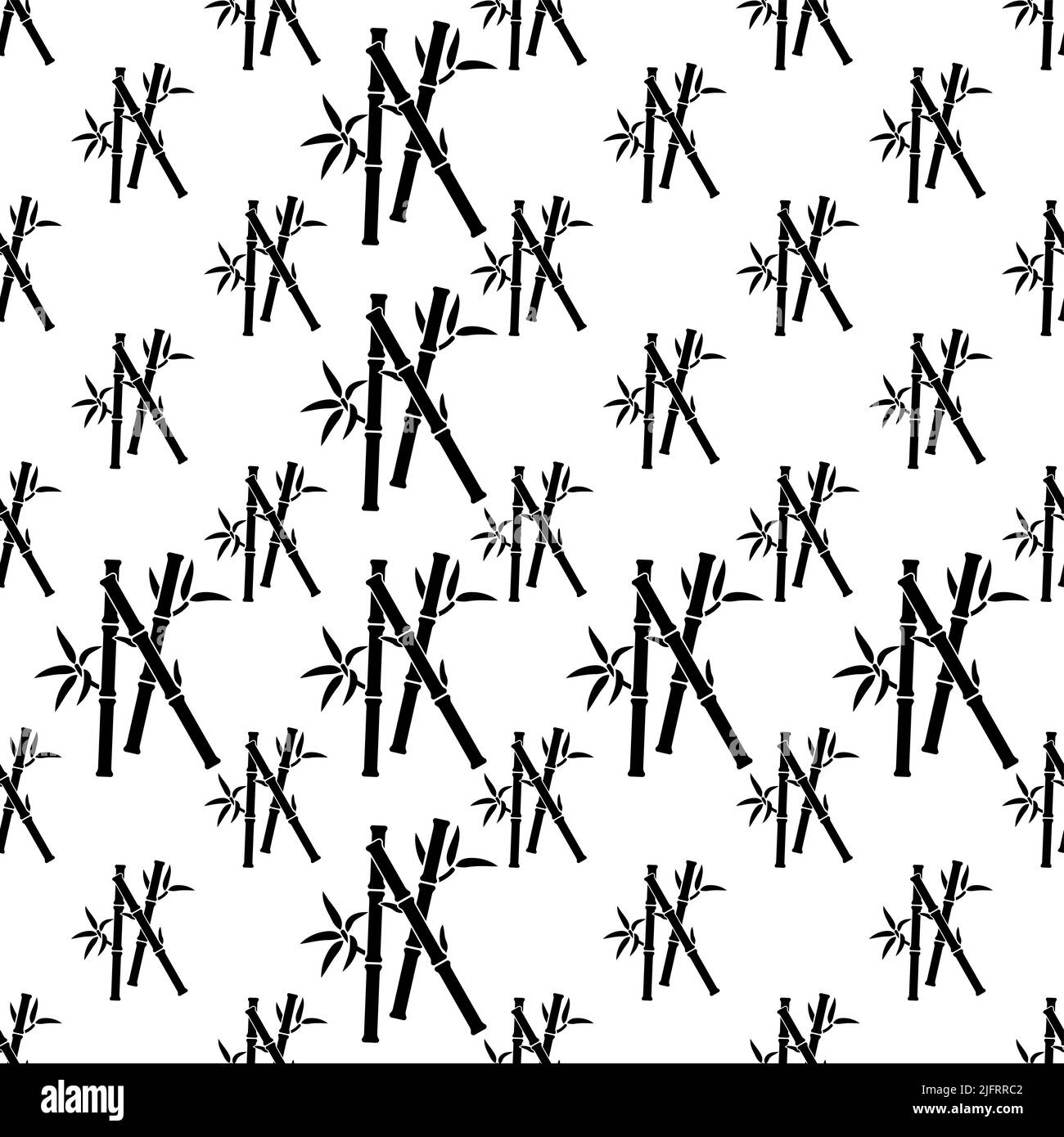 Bamboo Tree Icon Seamless Pattern Vector Art Illustration Stock Vector ...