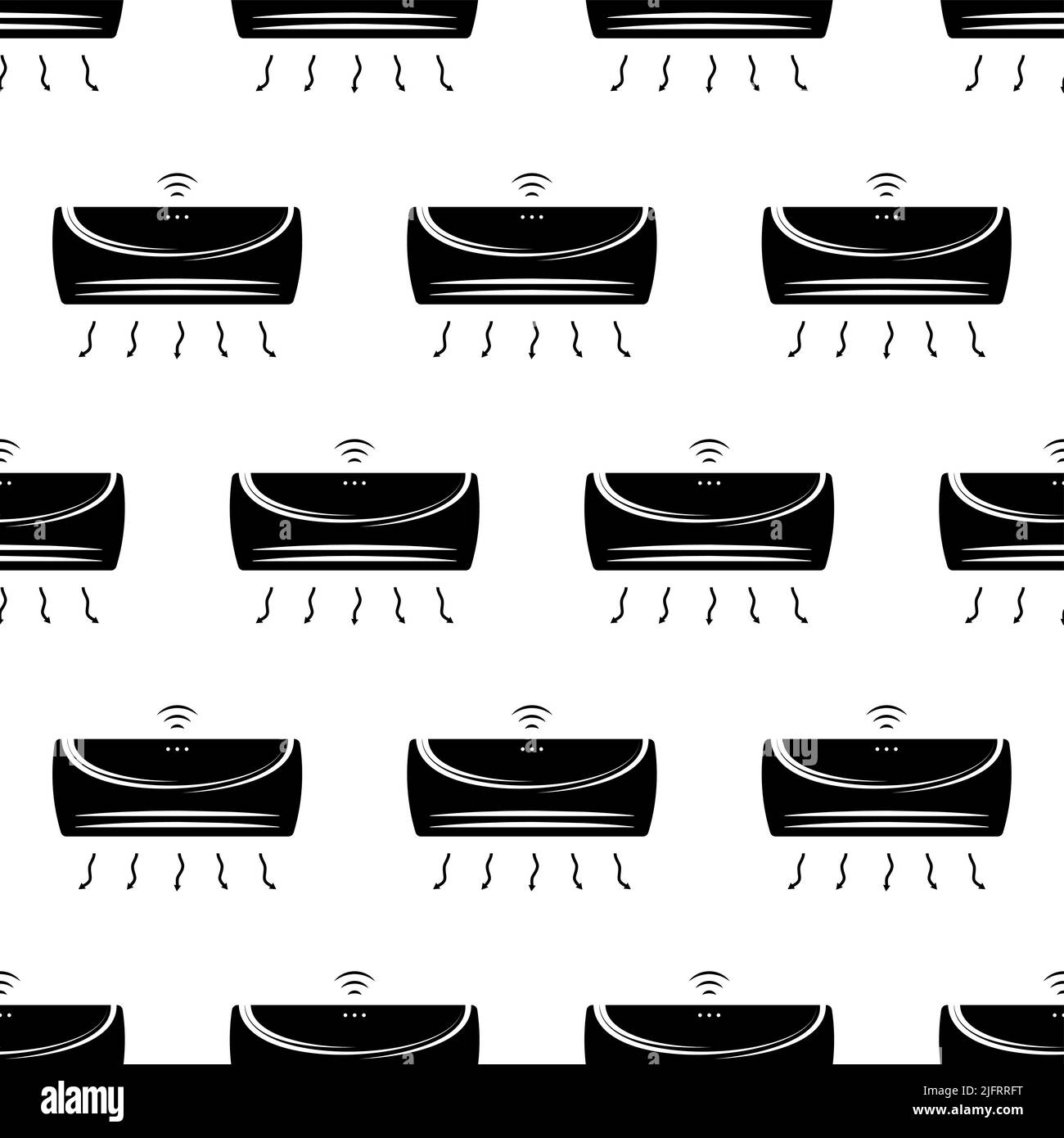 Air Conditioner Icon Seamless Pattern, Air Conditioner Vector Art Illustration Stock Vector