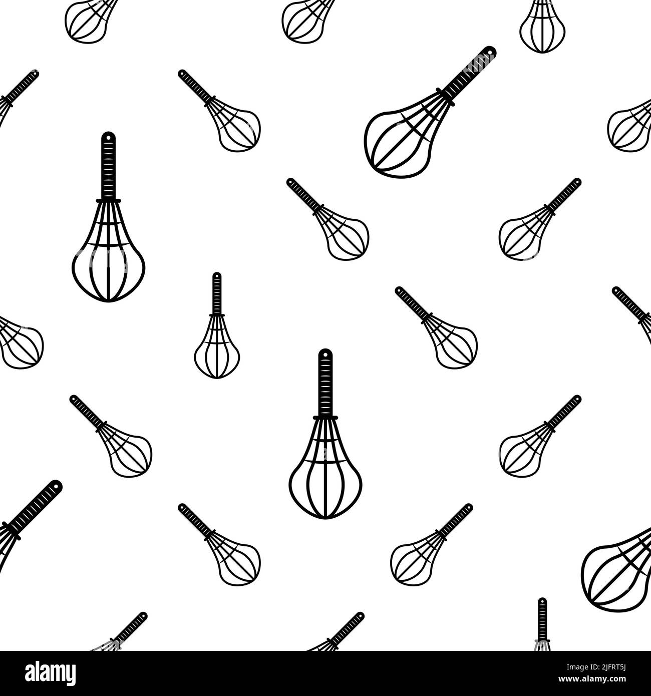 Beater Icon, Whisk Icon Seamless Pattern Vector Art Illustration Stock Vector
