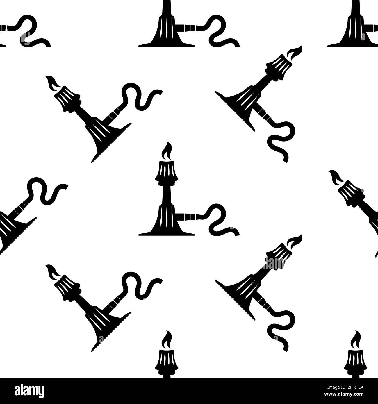 Bunsen Burner Icon,Laboratory Burner Seamless Pattern Vector Art ...