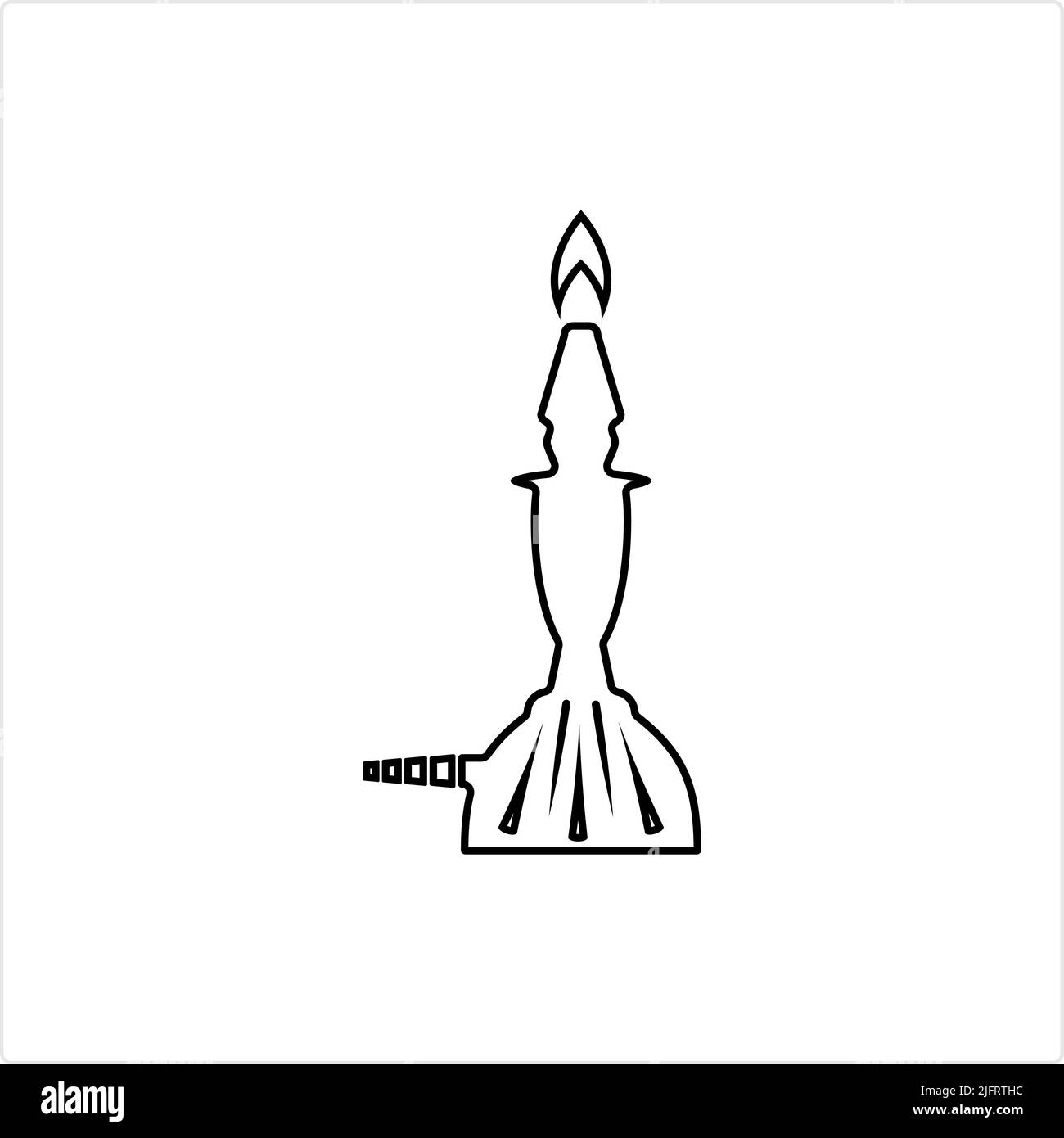 Bunsen Burner Icon,Laboratory Burner, Vector Art Illustration Stock ...