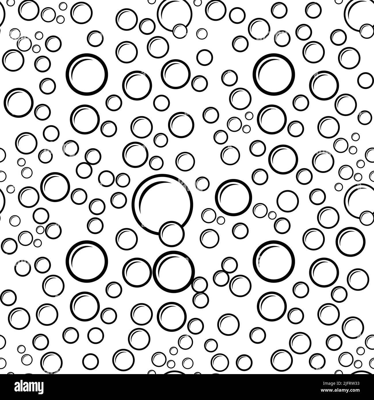 Bubble Icon Seamless Pattern Vector Art Illustration Stock Vector