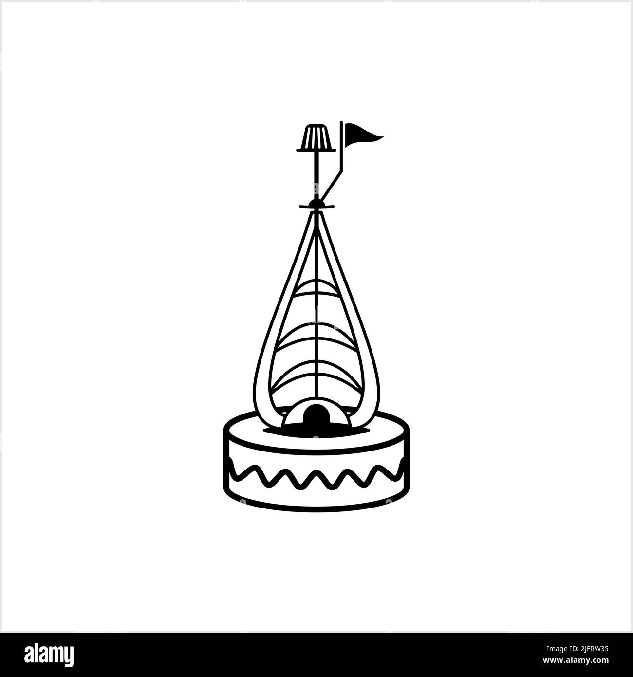 Buoy Icon, Float Buoy Icon Vector Art Illustration Stock Vector Image ...