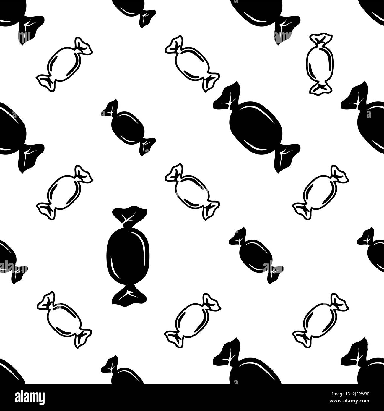 Candy Icon, Candy Seamless Pattern Vector Art Illustration Stock Vector ...