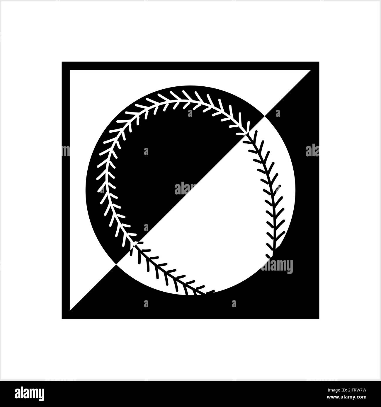Baseball clip art vector Black and White Stock Photos & Images - Alamy