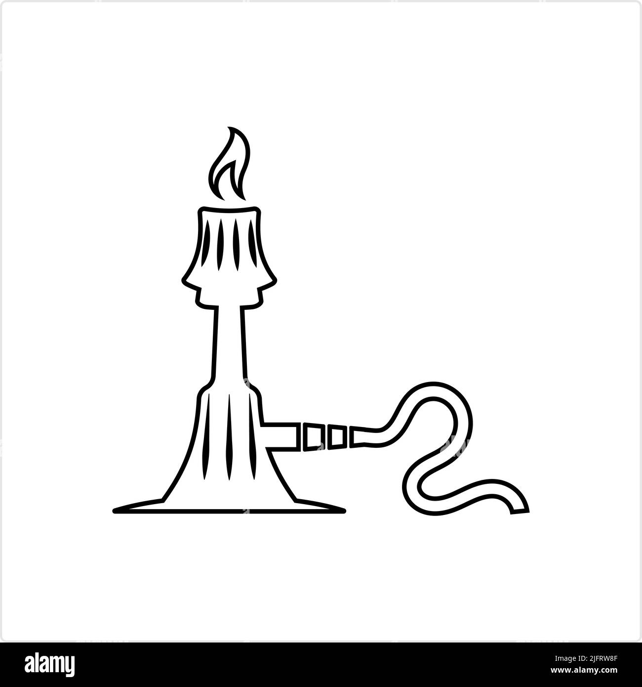 Bunsen Burner Icon,Laboratory Burner, Vector Art Illustration Stock ...