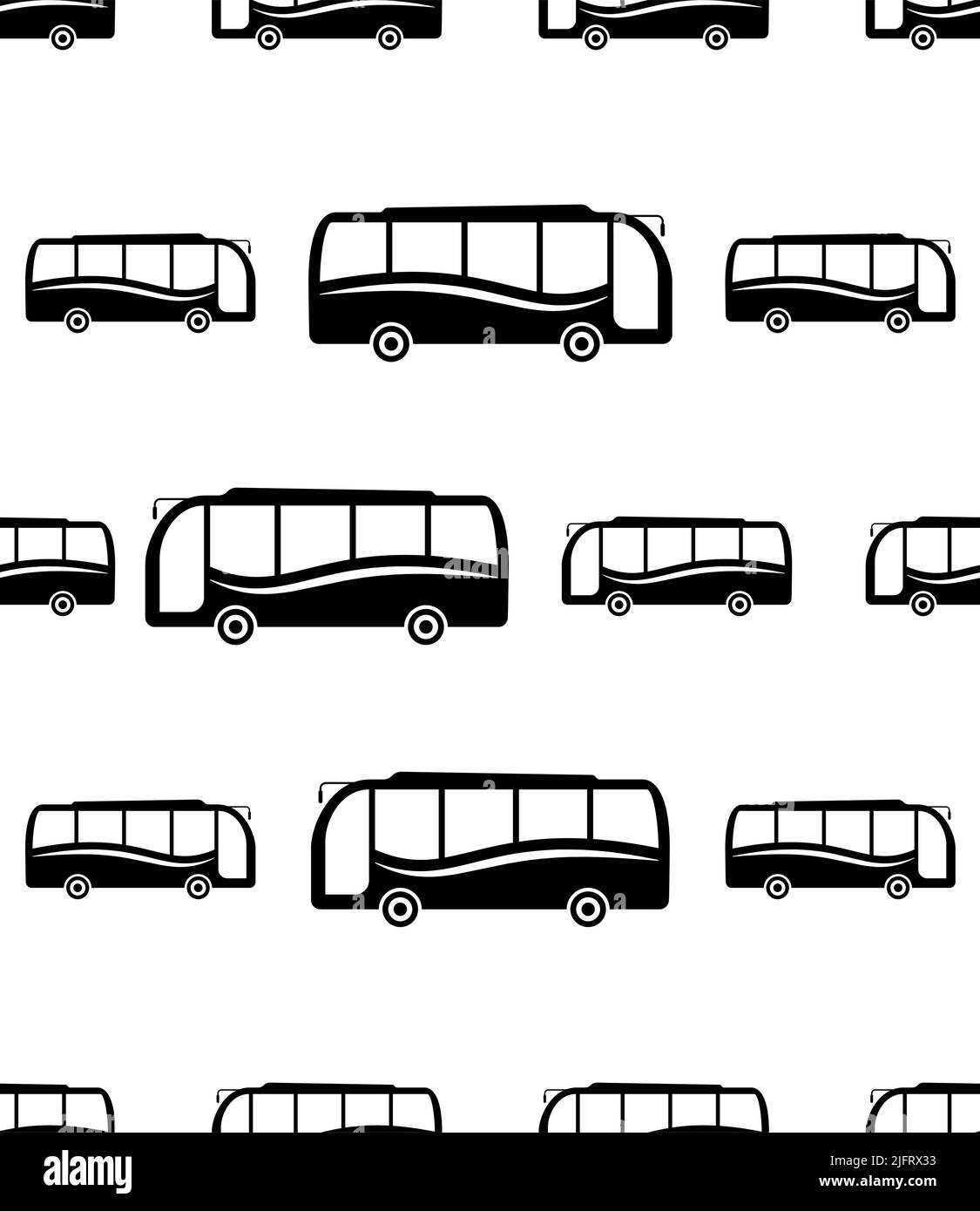 Bus Icon Seamless Pattern, Bus Vector Art Illustration Stock Vector ...