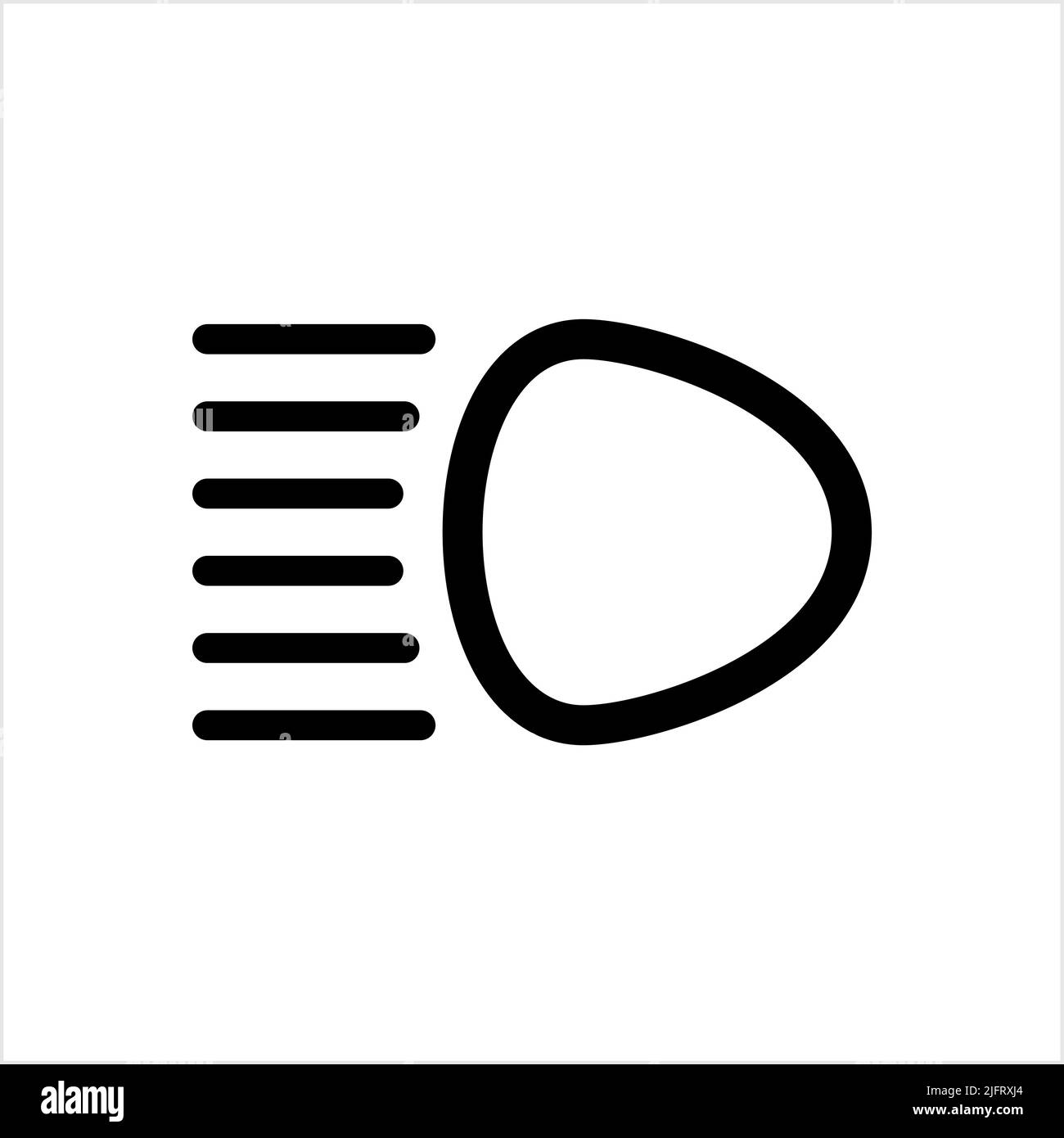 Car Headlight Icon, Car Head Light Icon Vector Art Illustration Stock