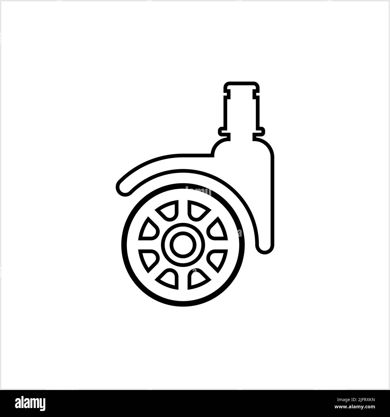 Caster Wheel Icon Vector Art Illustration Stock Vector Image & Art Alamy
