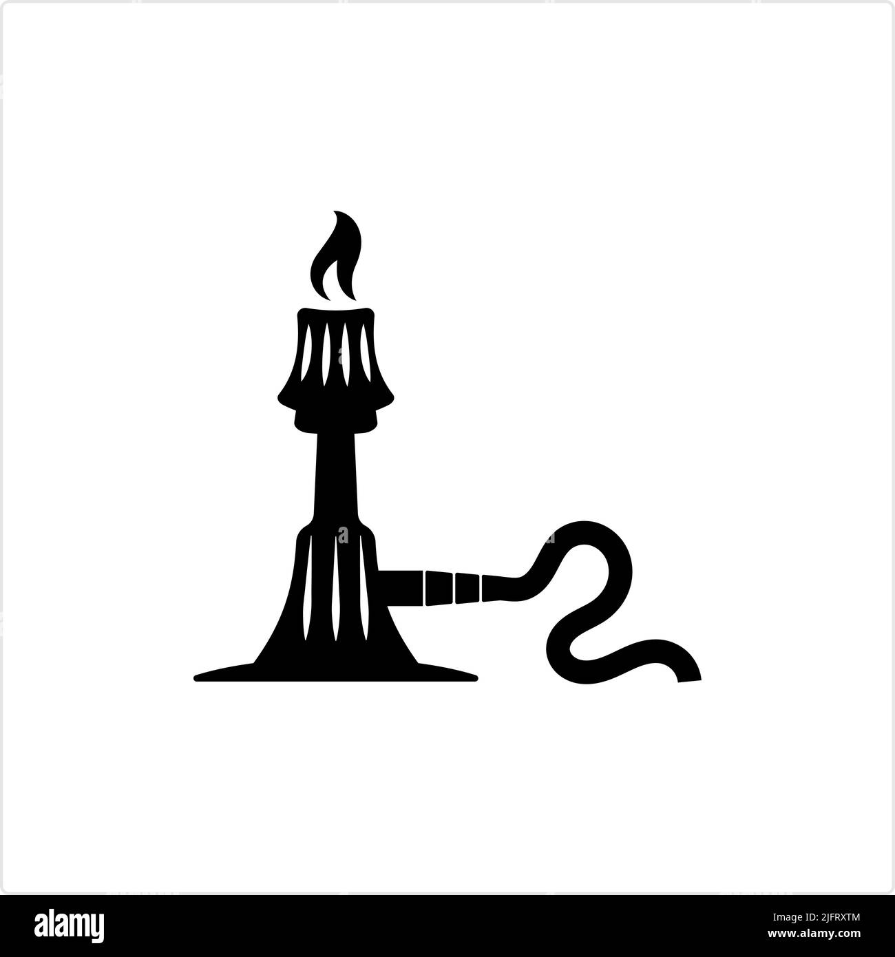 Bunsen Burner Icon,Laboratory Burner, Vector Art Illustration Stock ...