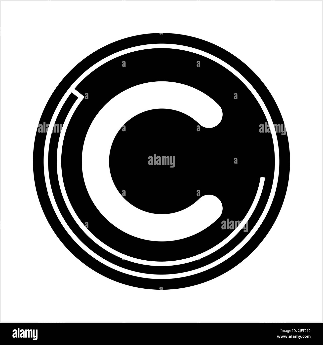Copyright Icon, Copyright Letter C Symbol Vector Art Illustration Stock