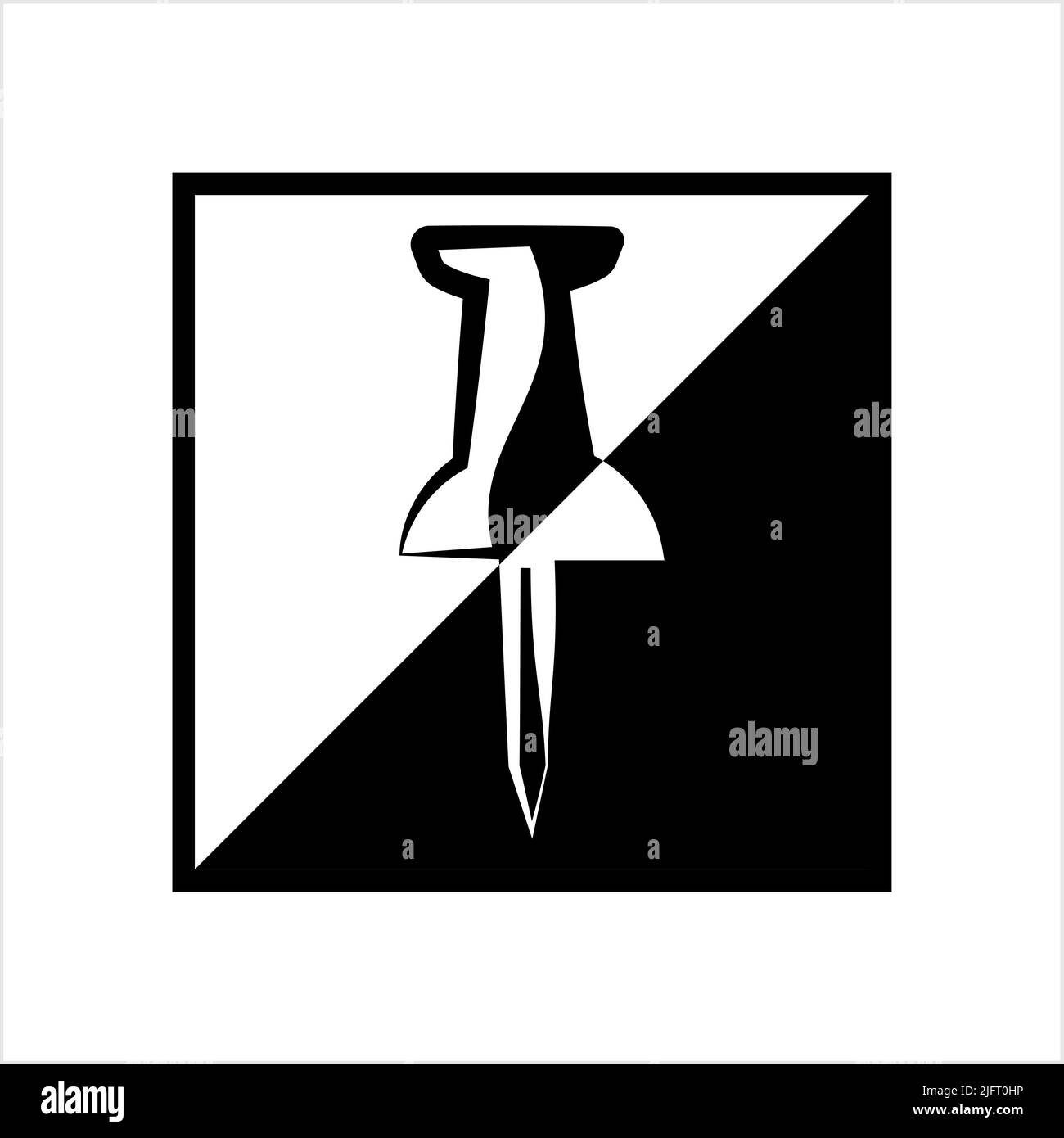 Drawing Pin Icon Push Pin Vector Art Illustration Stock Vector Image Drawing Pin Icon Push Pin Vector Art Illustration Stock Vector Image