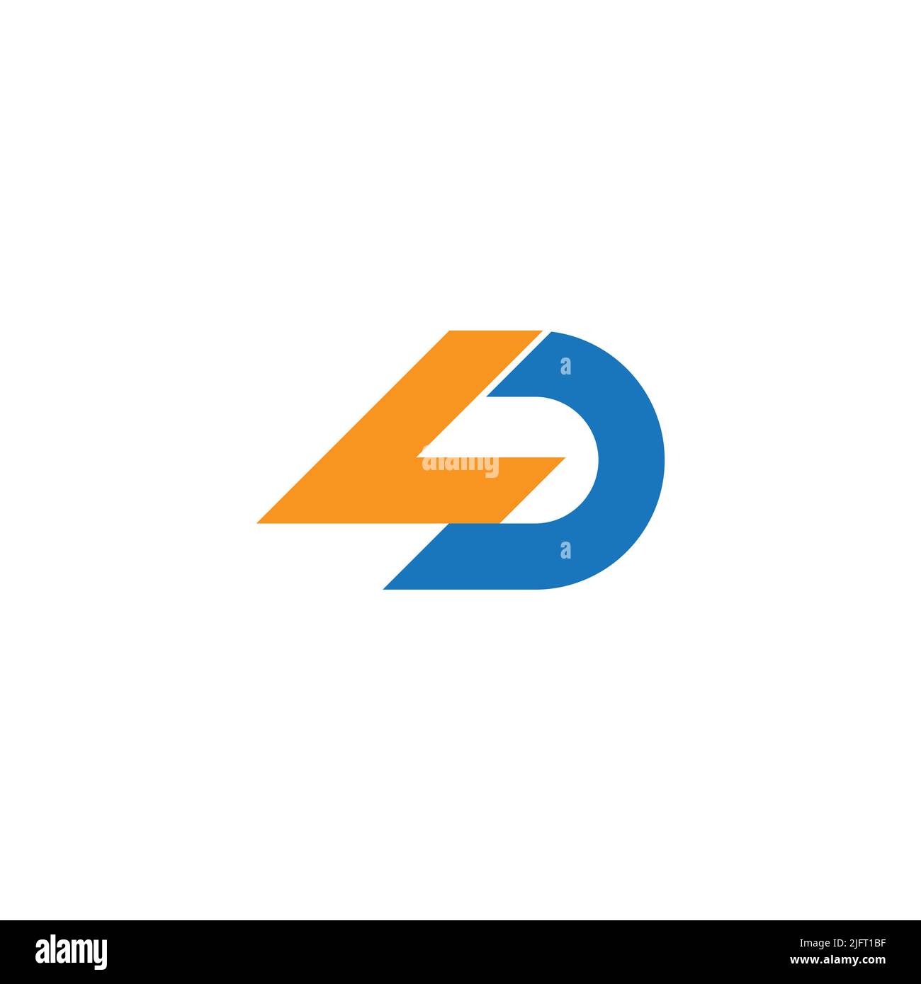 letter dl simple colorful logo line vector Stock Vector