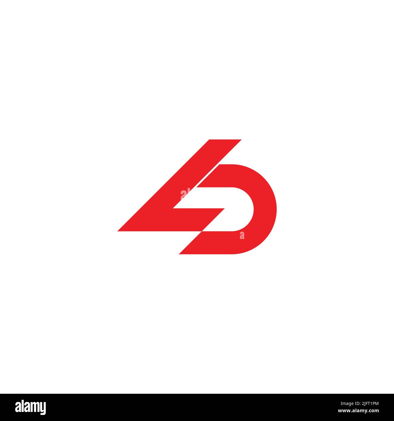 letter ld simple arrow motion simple logo vector Stock Vector