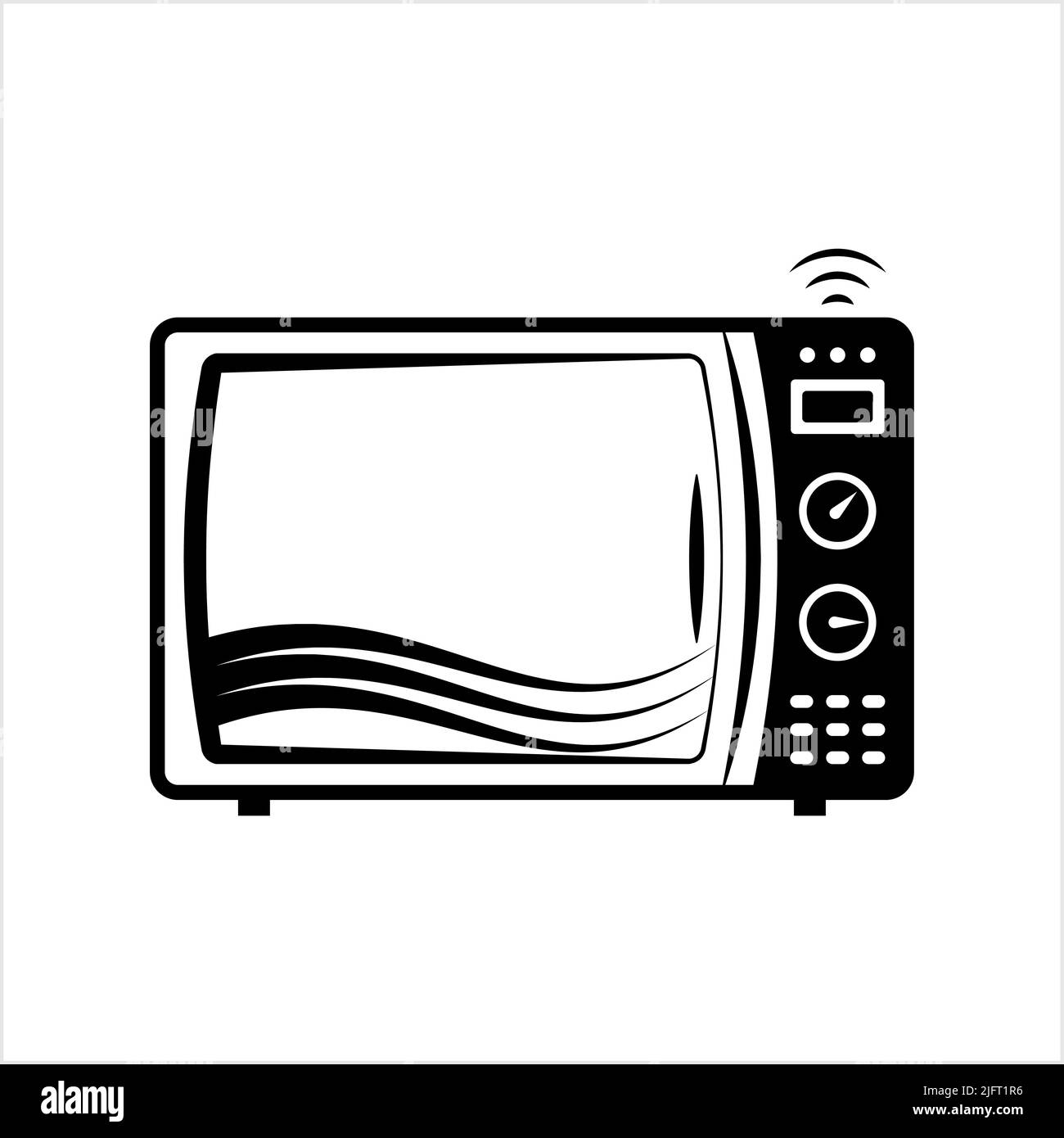 Microwave Icon, Microwave Vector Art Illustration Stock Vector Image ...