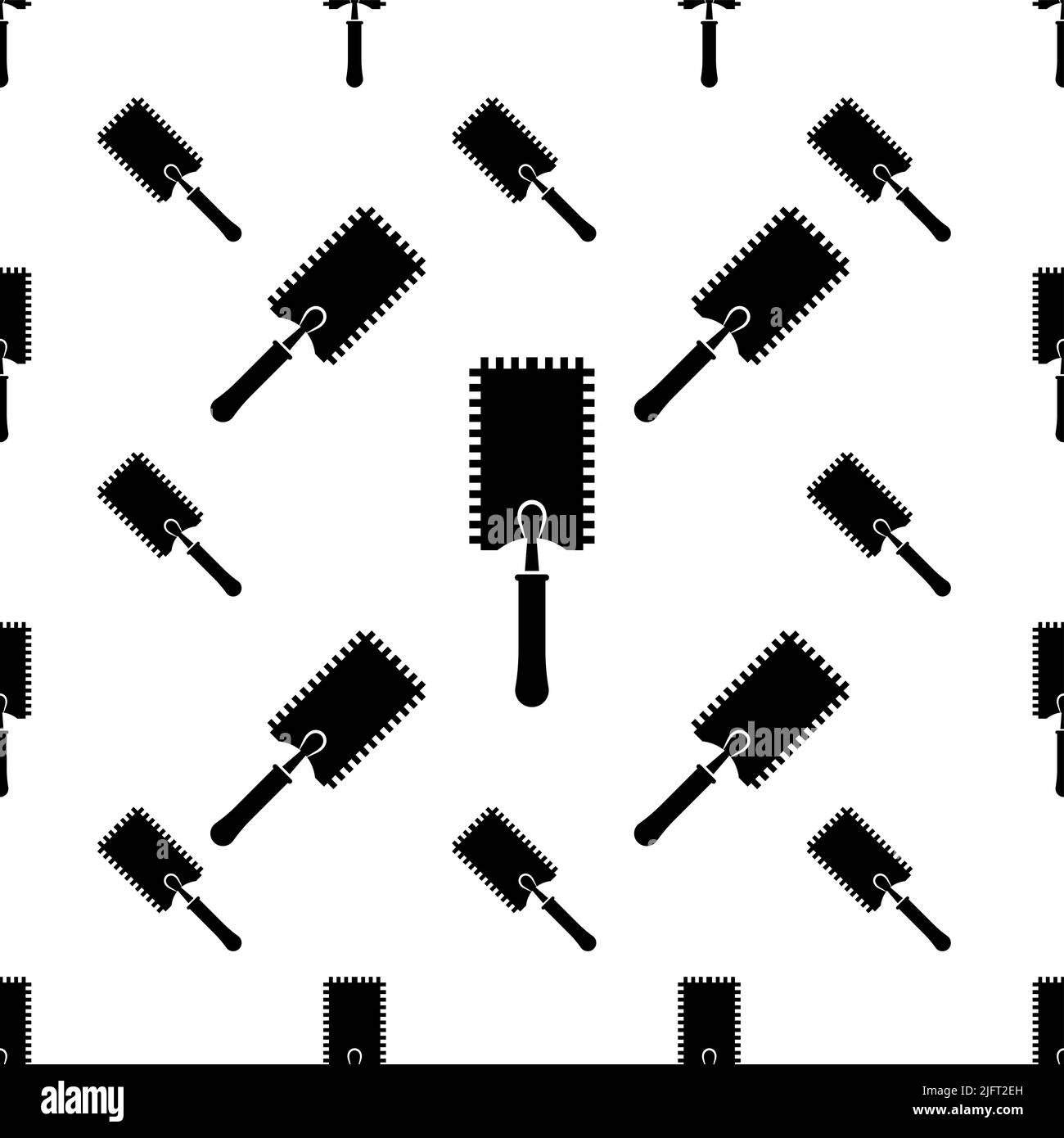 Trowel Icon Seamless Pattern, Trowel Vector Art Illustration Stock Vector