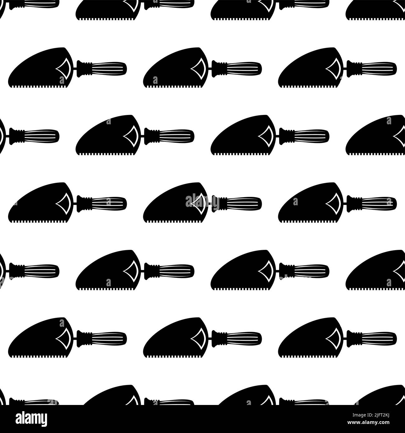 Trowel Icon Seamless Pattern, Trowel Vector Art Illustration Stock Vector