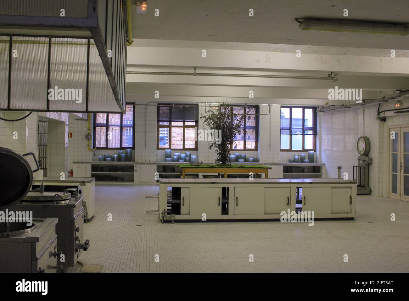 industrial kitchen in the labor university of Gijon in Spain Stock