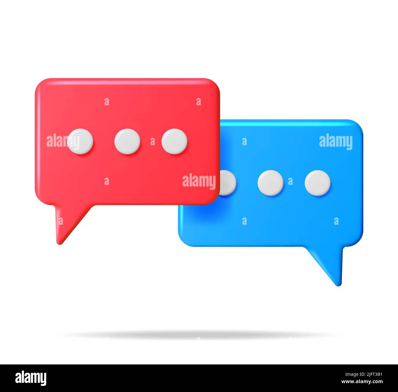 3D Red and Blue Blank Speech Bubble Stock Vector Image & Art - Alamy