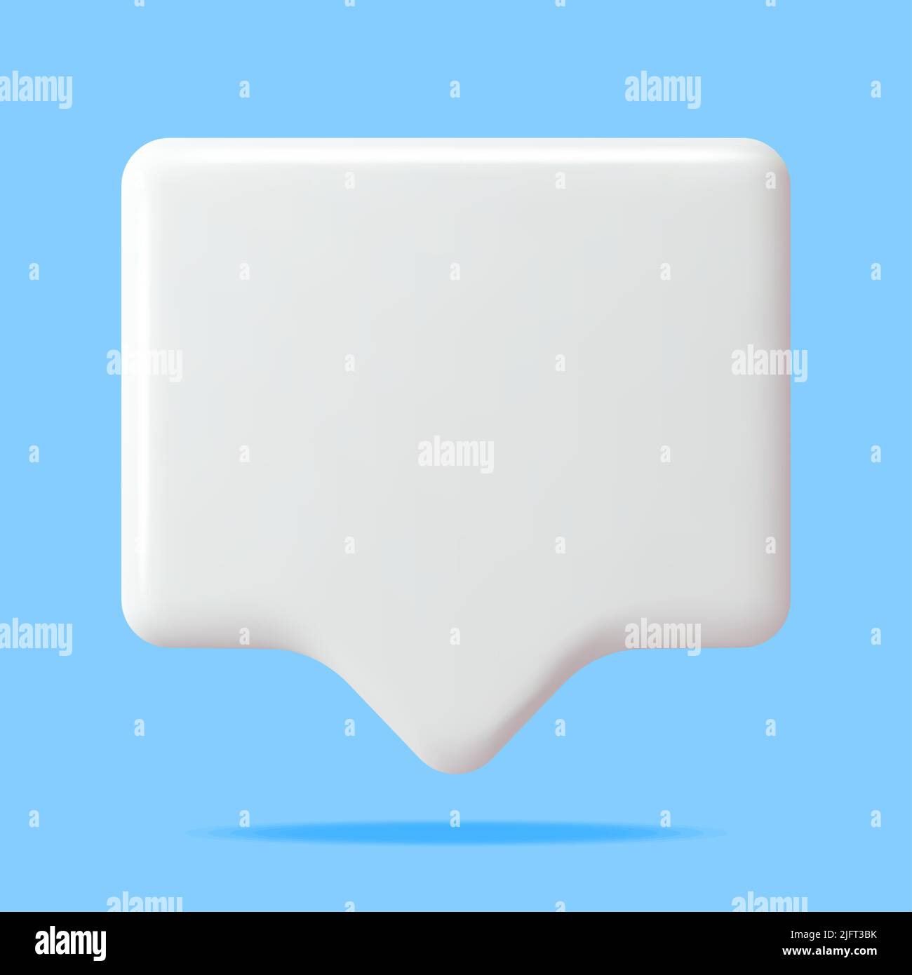 3D White Blank Speech Bubble Isolated Stock Vector Image & Art - Alamy