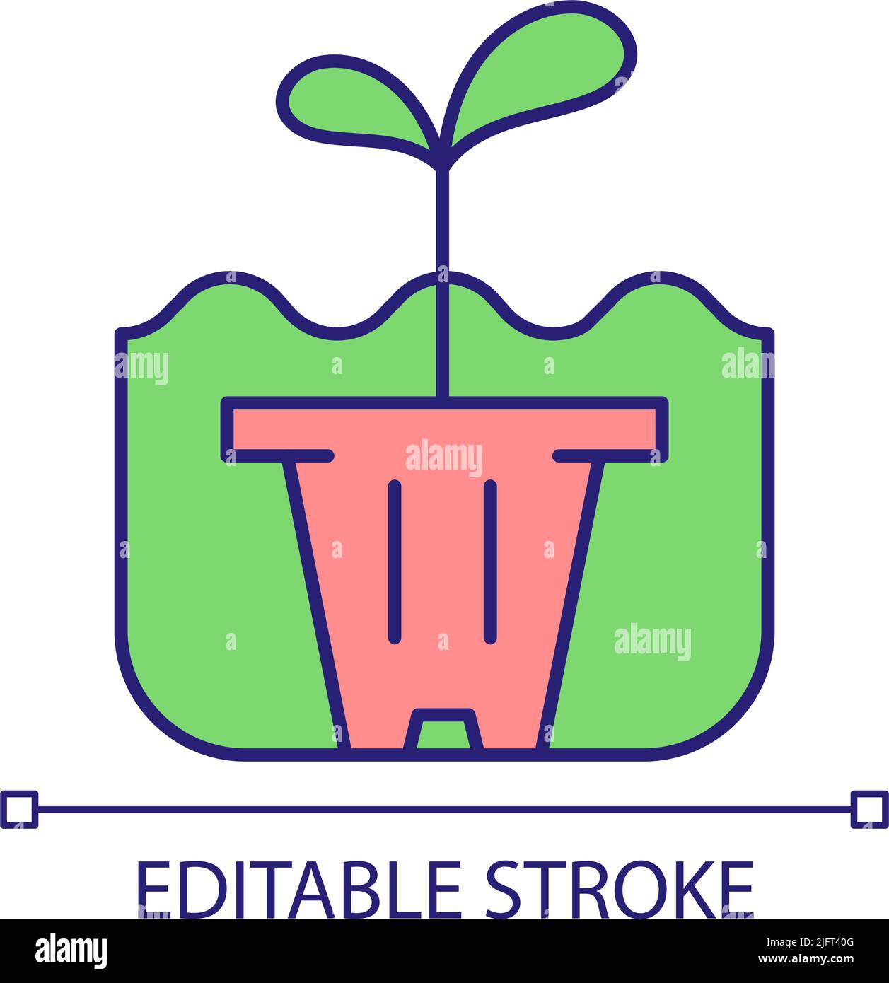 Watering plants RGB color icon Stock Vector Image & Art - Alamy