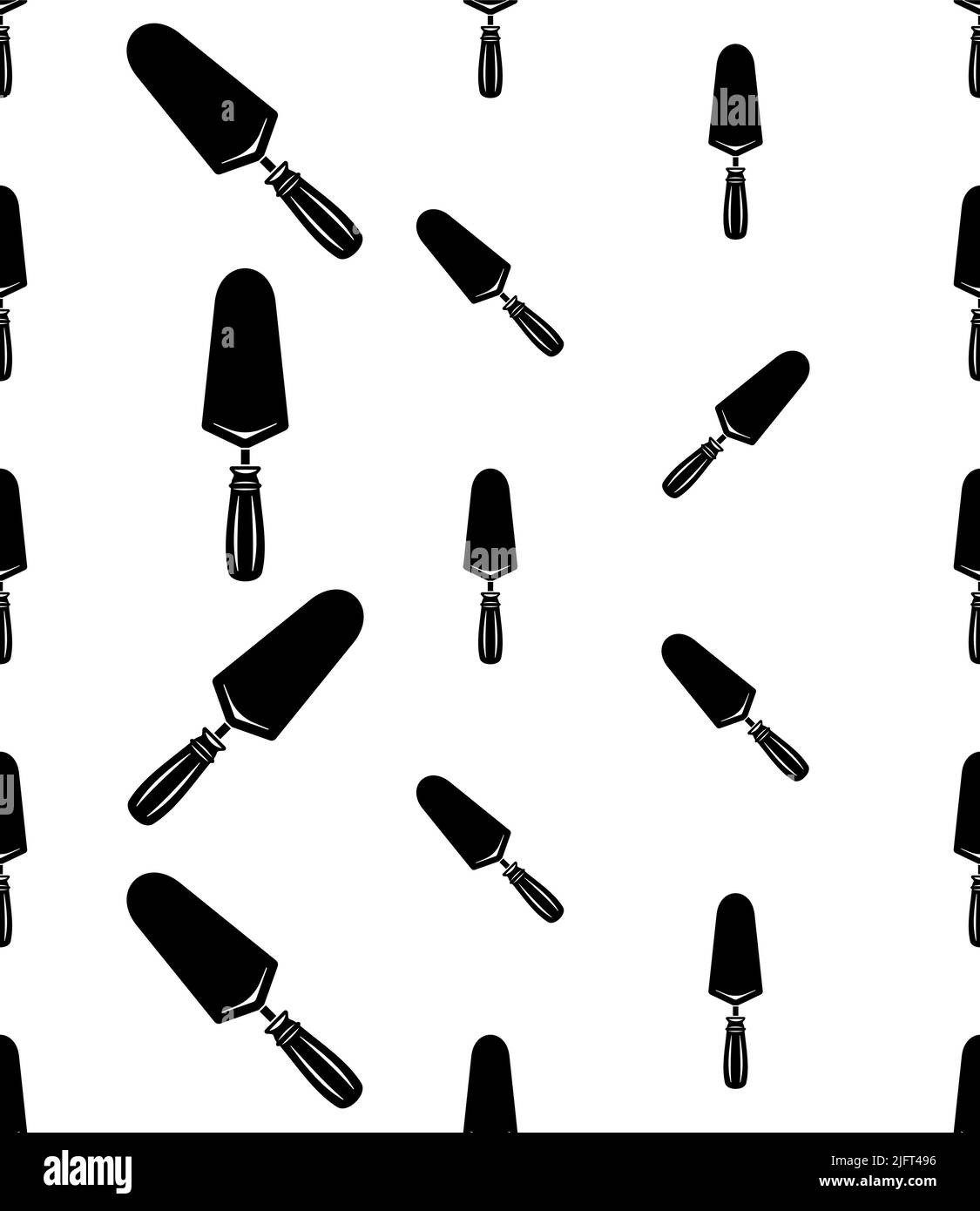 Trowel Icon Seamless Pattern, Trowel Vector Art Illustration Stock Vector