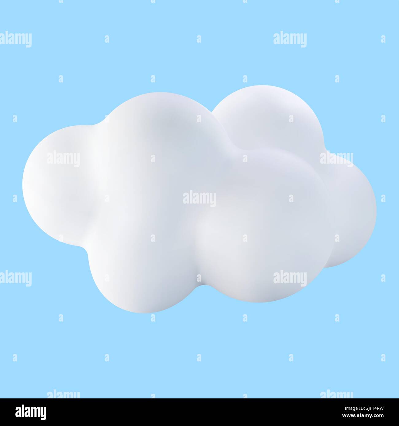 3D White Cloud Isolated on Blue Stock Vector Image & Art - Alamy